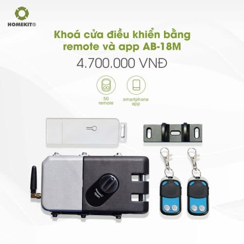 Khoá điện tử điều khiểu qua remote cho cửa lùa AB-18M