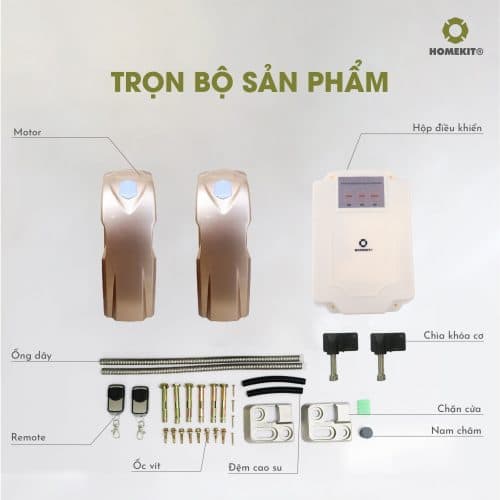 Điều khiển cửa từ xa cho cửa 2 cánh dùng motor điện AD-502