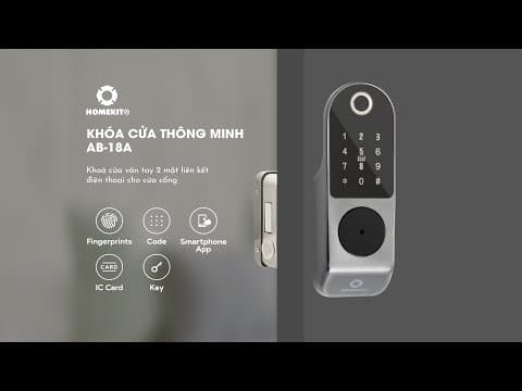 Khóa cổng vân tay 2 chiều điều khiển từ xa AB-18A HomeDash video