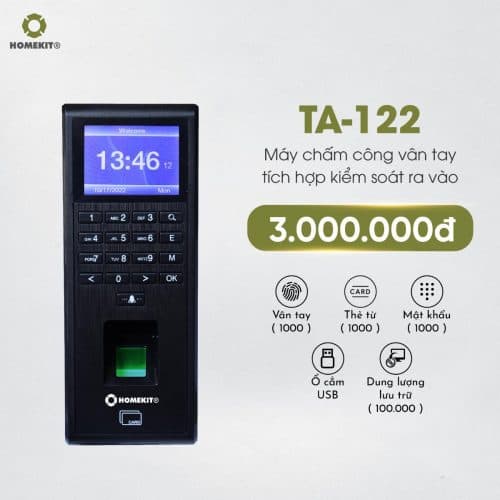 Máy chấm công 03 tính năng TA-122
