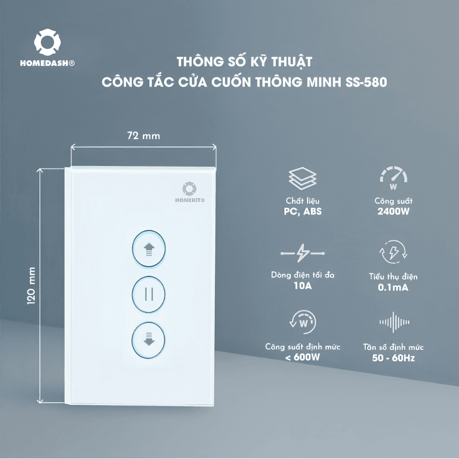 Công tắc cửa cuốn thông minh điều khiển từ xa SS-580