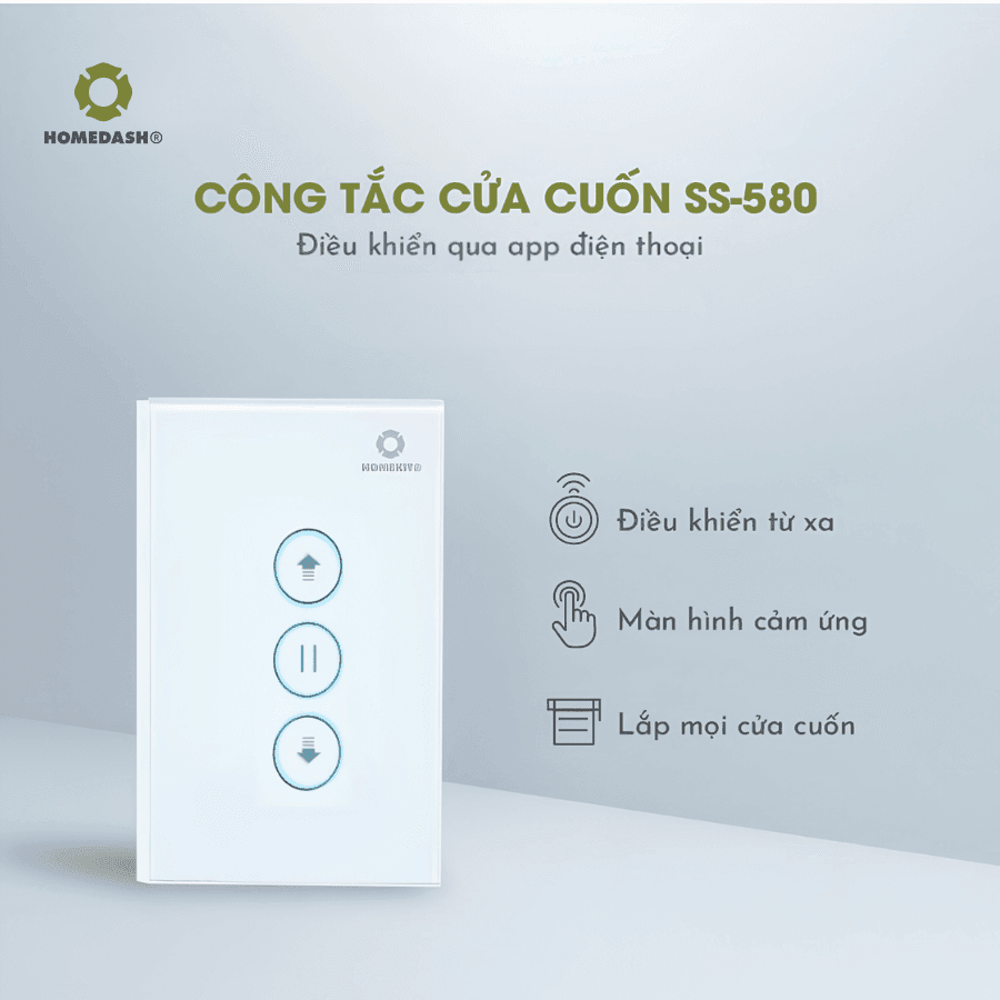 Công tắc cửa cuốn thông minh điều khiển từ xa SS-580 HomeDash
